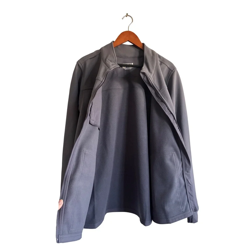 Carhartt Mens Gray Modern‎ Fit Soft Shell Full Zip Jacket 2XL